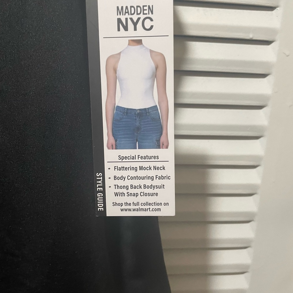 MADDEN NYC THONG MOCK NECK BODYSUIT - Picture 5 of 7